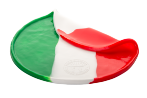 Silikonová pizza pro tréning pizza akrobacie v barvách Italské vlajky